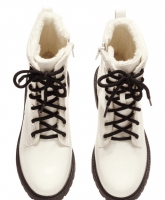 Neue weiße Lack Stiefel Blogger Fashion hipster h&m 