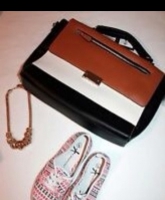 stylische tasche drei farbig retro