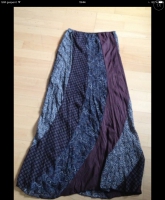 Langer Rock von Hallhuber, Gr. S, Patchwork, herbstfarben