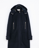 Wintermantel aus Wolle von Zara in dunkelblau