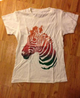 Zebra T-shirt gelb/bunt
