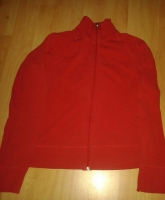 Rote Sweatshirt-Jacke in Größe M 