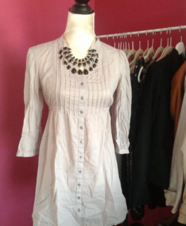 Blusenkleid in beige