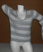 Grau weißer Zara Pullover 