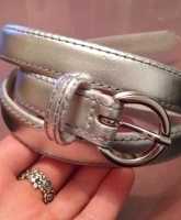 Silberner schmaler Gürtel 