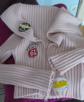 Warme kuschelweiche Strickjacke in rosa