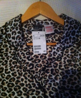 Satin Schlafanzug Leo-Print neu, gr.M H&M