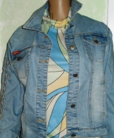 Jeansjacke, Sommer mit Kordeln, hellblau