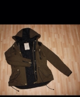 Wunderschöne zara winterjacke Khaki 