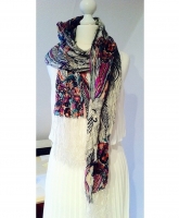 Retro Muster Schal bunt 