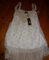 Kleid Yumi S Spitze weiß Creme 
