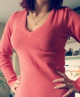 Schöner, warmer Pulli [Koralle, 36]