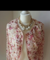 florale Bomberjacke Zipper