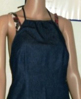 Neckholder, Jeans, rückenfrei  D/36