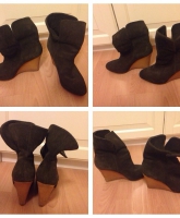 Stiefeletten von zara in Khaki 