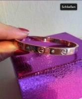 Nagelneu rosegoldener armreif 925 Silber 