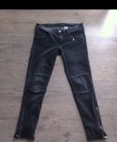 Biker Jeans dunkel grau 