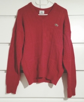 Neu Lacoste Dunkel Rot Pulli