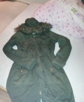 Grüner/Khaki Winter- Übergangsmantel