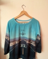 Bershka Sweater mit highway Print