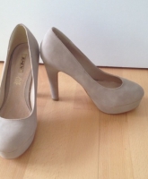 Beige Plateau Pumps