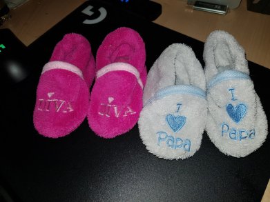 Baby Fleece-Schuhe mit Stickerei Hausschuhe Winterschuhe Teddyplüsch Kuschelig 