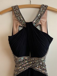 Dunkelblaues Abschlussballkleid/Abendkleid von Betsy&Adam