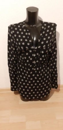 Tally Weijl schwarze Totenkopf Bluse GR 38