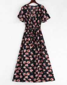 Sommer Maxikleid Blumenmuster 