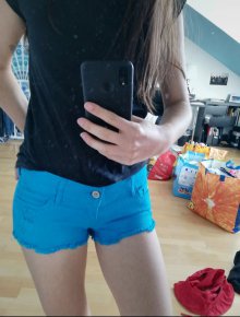 Knallige Blaue Hotpants von Hollister 