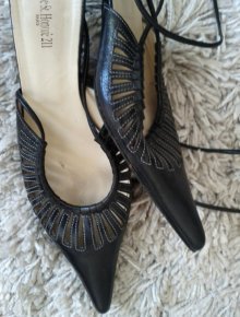 *Pumps*Schwarz*Gr. 38*zum Schnüren*Leder*Neuwertig*