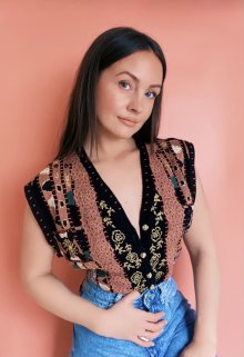 Super süßes gemustertes vintage Shirt Gr. M