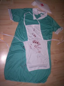 Damen Horror Kostüm blutige Krankenschwester Zombie bloody Nurse Pflegekraft Gr. 38 / 40