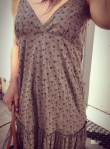 Maxikleid aus Häckelspitze Braun Gr 38/40 variabel