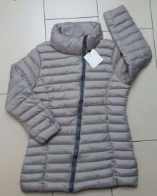 ANDREA LEE • mega lange Steppjacke • L • beige • NEU