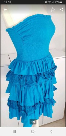 Hollister kleid M 38 Türkis Stufen 