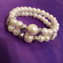 Perlenarmband Glitzer elegant neu