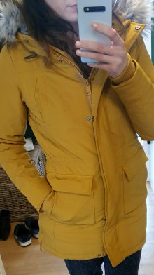 Senfgelbe Winterjacke Only XS