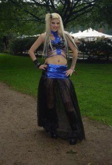 Blau metallic Outfit Gr.S  sexy Outfit  Dessous  string  Gogo