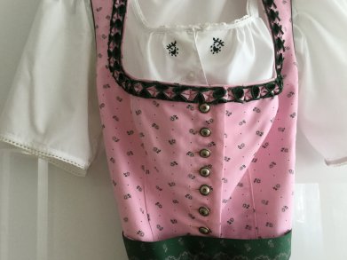 Dirndl aus Baumwolle inkl. Schürze und Bluse, Größe 48