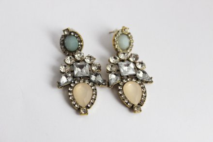 Statement Ohrringe Vintage Strass Edel 