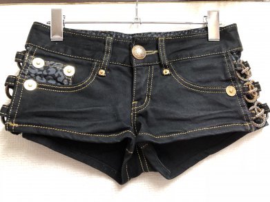 D.i.a. Denim Shorts in schwarz, gyaru, hotpants, ringe, leo, Japan, dia